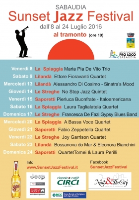 Locandina 2016 - Sunset JAZZ Festival