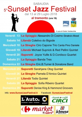 LOCANDINA 2018 - Sunset JAZZ Festival